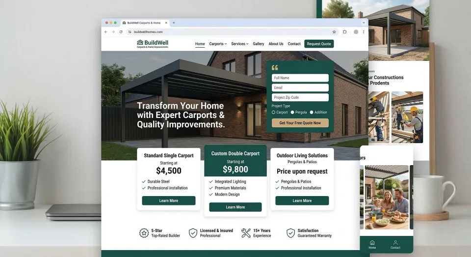 The Astro landing page Claude built