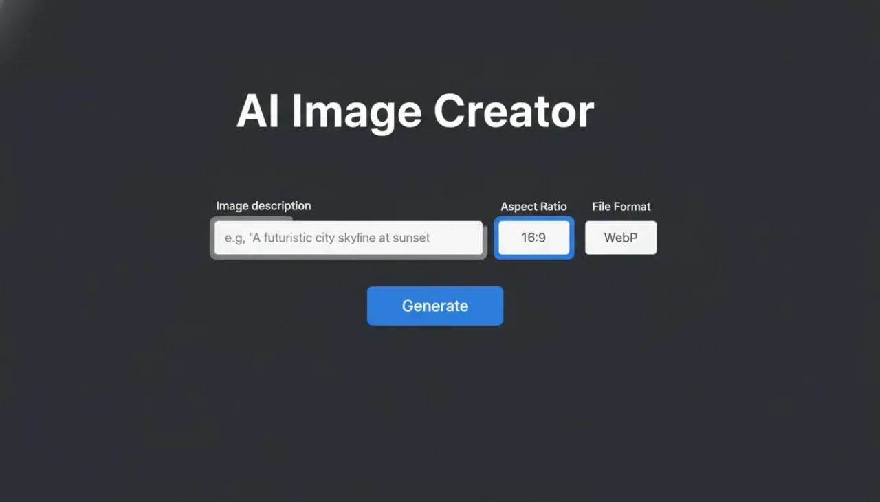 Custom AI image generator tool built in Google AI Studio