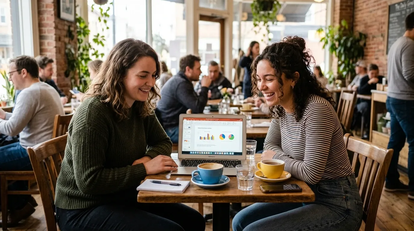 Mandurah small business owner meeting with a local web designer