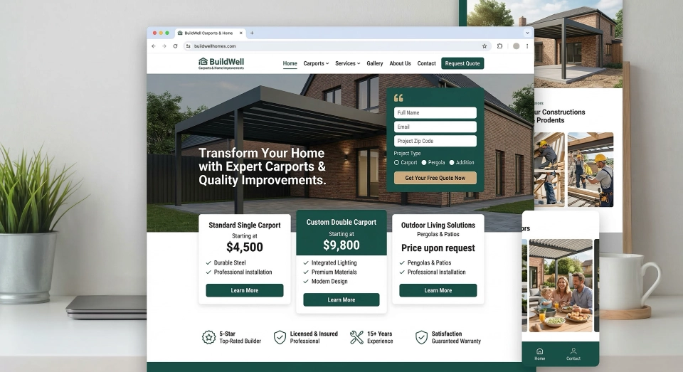 The Astro landing page Claude built