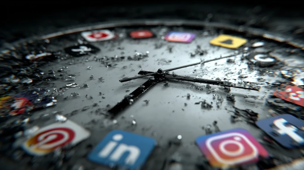 Under 16 social media ban with a clock counting down